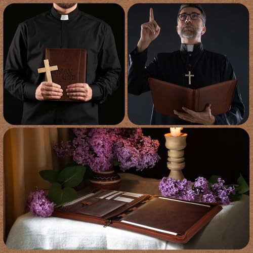 Fuyoooo 3 Pcs Man of God Gifts for Men, Leather Portfolio Notebook Pen Set - style: Man of God