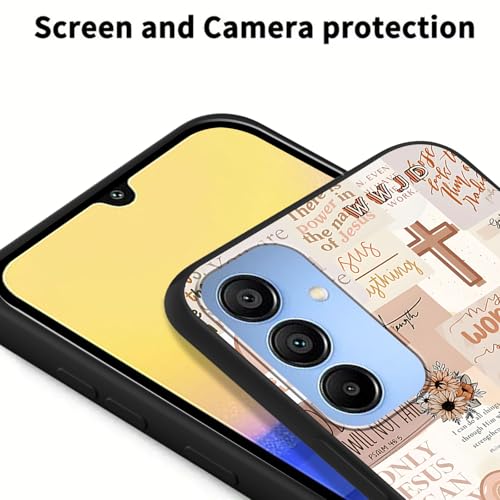 2 Pack Collage Jesus Cross Phone Case for Samsung Galaxy A15 6.5", Aesthetics Christian Bible Verse Quotes Design Cases for Girls Boy, Soft TPU Slim Shockproof Cases for Samsung A15 5G - color: Bible Verse, size: for Samsung Galaxy A15 5G