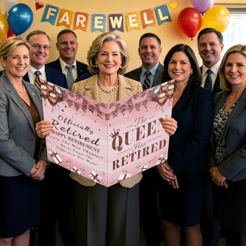 Large Retirement Card Signing, Giant Retirement Guest Book, Rose Gold Pink - style: Retirement-Rose Gold
