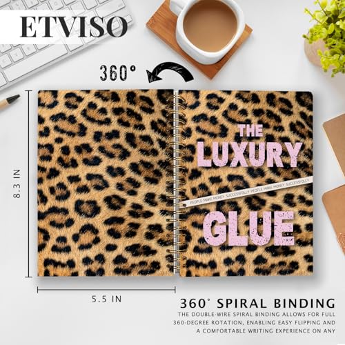Fashionable Leopard Notebook, Trendy Cheetah Print Notebooks for Note Taking, Funky Leopard Journal, Luxury Modern Journals for Writing, Aesthetic Office Supplies, 5.5x8.3 Inch - color: 05-Bible(09)