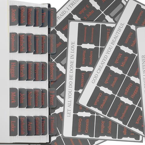 Mr. Pen- Laminated Bible Tabs, 75 pcs, Easy-to-Read & Apply - color: Cool Gray