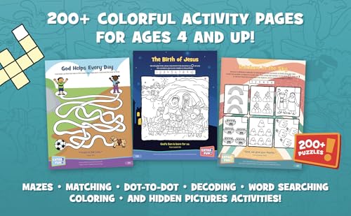 Big Book of Amazing Bible Activities: 200+ Puzzles, Dot-to-Dots, Hidden Pictures, Word Searches, Mazes, and More for Ages 4 to 8