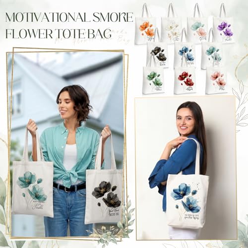 Sieral 10 Pcs Housekeeper Appreciation Canvas Tote Bags, Motivate - style: Motivate