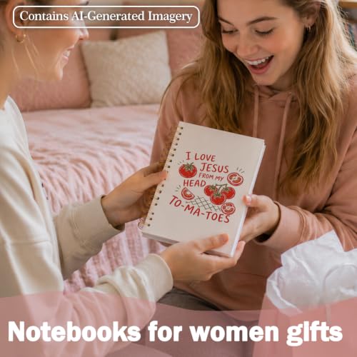 Cute Jesus Christian Notebook Tomato Journal for Women Teen Girls - color: Jesus Tomato Love