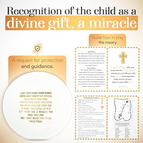 Baptism Gifts for Girl, Baptism Gifts, Catholic Baptism Gifts, Kids Rosary Beads Catholic, Baby Baptism Gifts, Christening Gifts for Girls, Christening Gifts for Girls, First Communion Gifts. - color: White/Golden