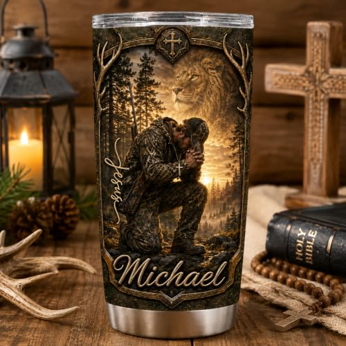 Personalized Christian Gifts For Men - A Child Of God Faith Warrior Christ Man Tumbler V7 - Religious Bible Gifts For Husband, Dad, Grandpa on Fathers Day, Christmas, Birthday - color: CH-VAR-07