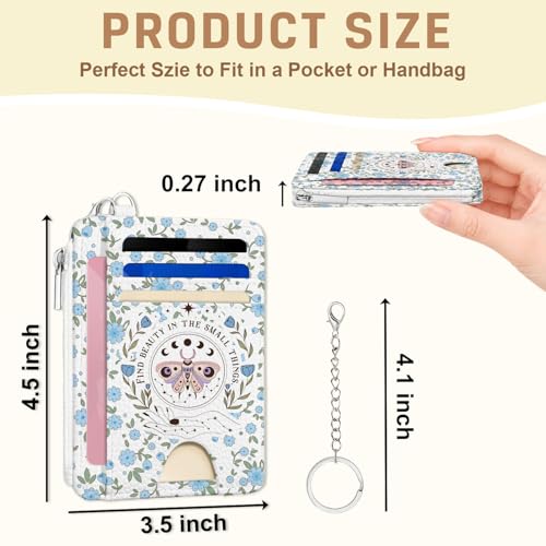 Butterfly Credit Card Holder Wallet, Slim RFID Blocking Card Case - color: Butterfly
