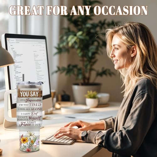 DUUV Christian Tumbler 40oz, Insulated Christian Gifts for Women - color: Inspiring God