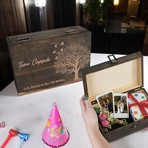 Baby Time Capsule Box to Open at 18, Baby Shower & First Birthday Gift - size: Medium, style: Time Capsule