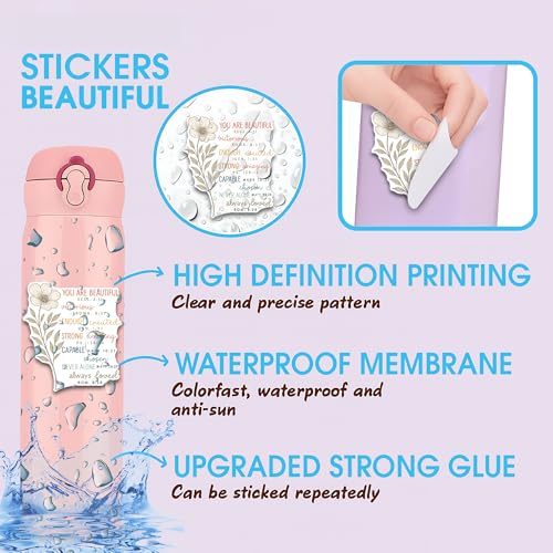You are Flower Enough Beautiful Chosen Bible Verse Sticker 3Pcs Decals Vinyl Waterproof - Journaling Christian Jesus Sticker for Water Bottles, Phone Laptop - color: Holo You Are