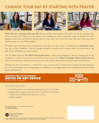 The GREAT Morning Revolution Bible Study Guide plus Streaming Video: Discover a Rhythm of Prayer to Begin Each Day
