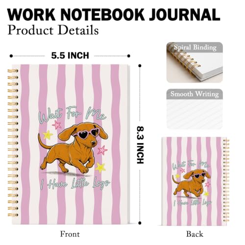 Funny Dachshund Notebook Journal for Women Teen Girls Gifts - color: Dachshund