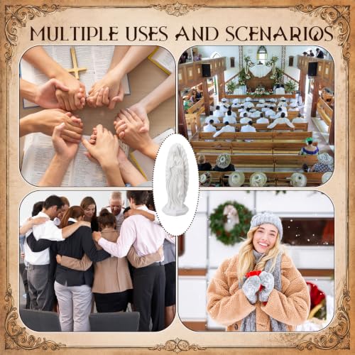 Geelin 50 Pcs Little Mary Figure Resin Mini Tiny Virgin Mary Figurines Bulk - style: Pray