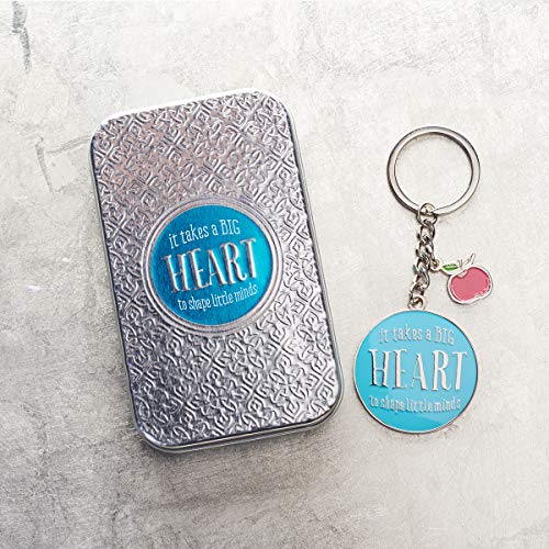 Christian Art Gifts Teacher Appreciation Keychain with Scripture: Inspirational Bible Verse Split Metal Keyring Accessory - color: Blue