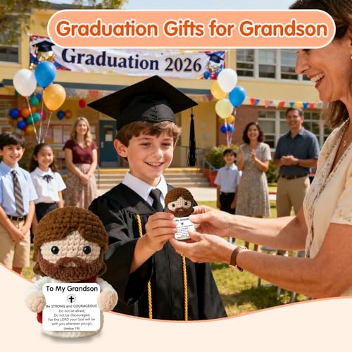 Grandson Gifts from Grandma Jesus Stuffed Animal Plush Doll Grandson Graduation Gifts - style: Grandson