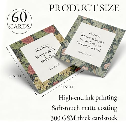 Bible Verse Cards, 60 Mini Prayer Cards - color: Multicolor