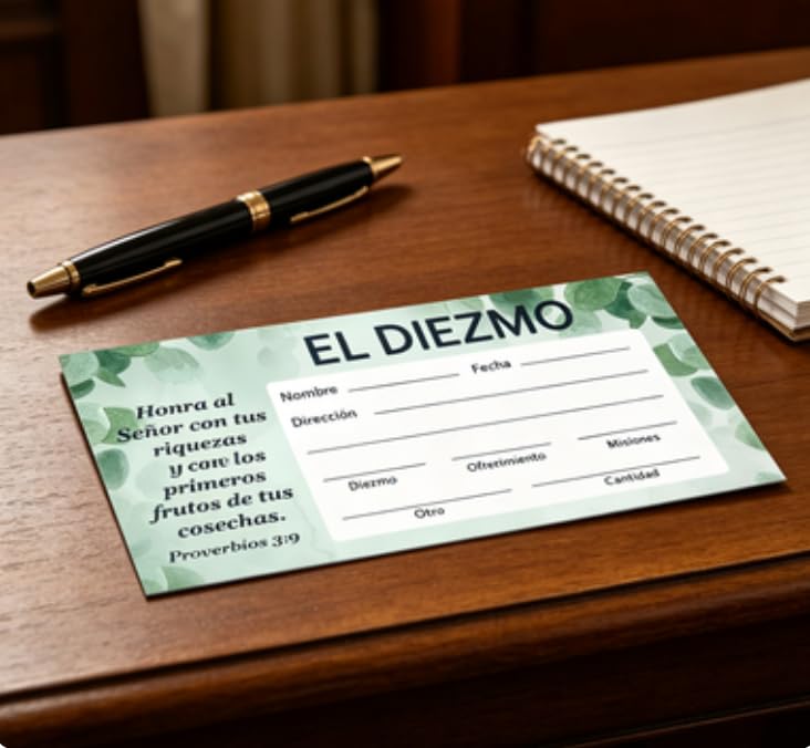 Spanish Tithes and Offering Envelopes for Church, 6.3 x 3.2 Inch Spanish Cash Envelopes for Tithes and Offerings,200 Counts in Total (Pack of 2) - size: 6.3 x 3.2 inches (Pack of 2)