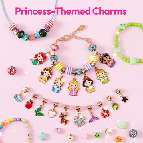 JOVA Klever Kits Princess Bracelet Making Kit, Jewelry Making Kit, Bracelets for Girls, Crafts for Kids, 4 Year Old Girl Birthday Gifts, Over 650 Beads, Make 30+ Designs