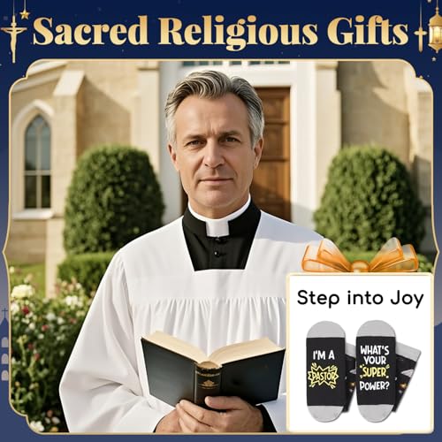 Pastor Gift Ideas Socks - Christian Socks Pastor Gift Box with Card
