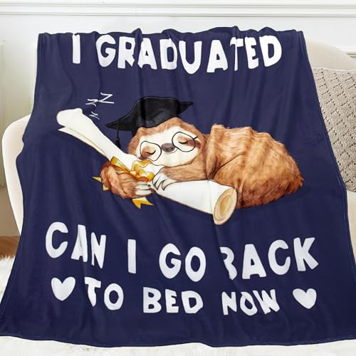 Graduation Gifts for Women Her Him, Graduation Blanket 50"X60" - color: Blue-graduation