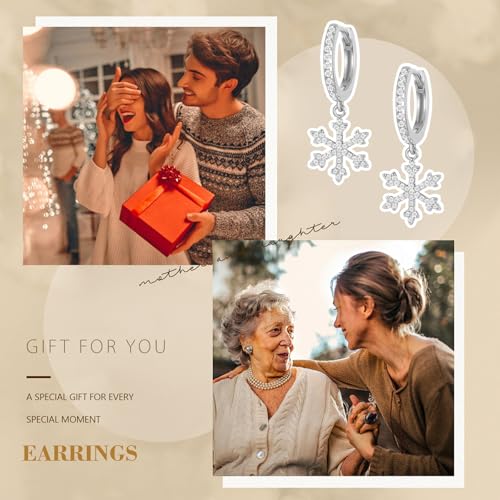 Cross Small Hoop Dangle Earrings 925 Sterling Silver CZ Diamonds Round Huggie Earrings For Men Women - style: snow silver