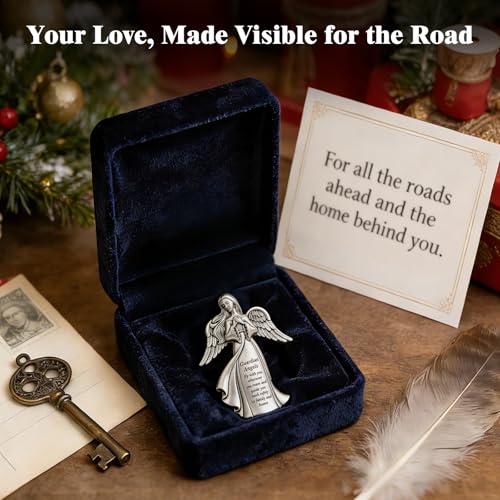 PloreWay Guardian Angel Sun Visor Clip 2 Pack: A Symbolic Travel Companion for Your Safety and Protection - size: 2 Pack