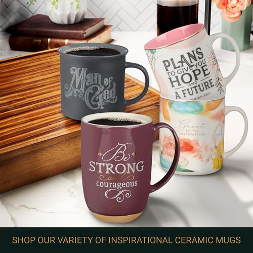 Christian Art Gifts Charcoal Gray Camp-Style Ceramic Coffee Mug, 13 oz. - style: Casual