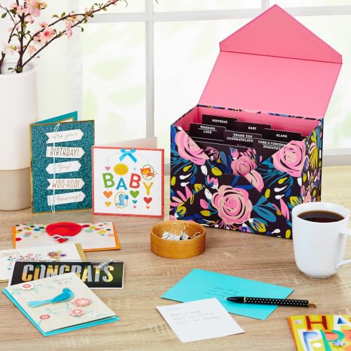 Hallmark All Occasion Cards, Assorted 24-Pack with Organizer Box (Floral) - size: 4 Sets