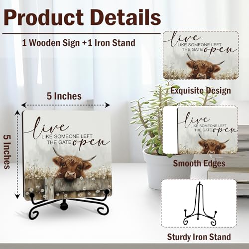 Funny Highland Cow Decor, Cow Gifts for Women Cows Lovers - color: Highland Cow