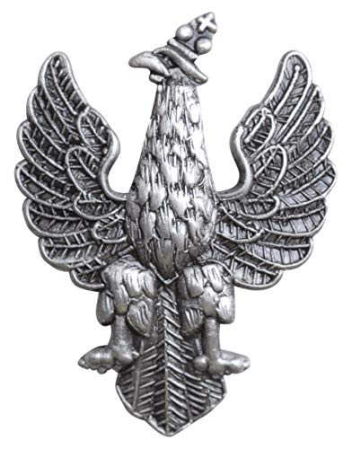Polart | Polish Lapel Pin - Polska Pin with Butterfly Clutch - Poland Gifts for Suits, Bags, Hats, and Collectors of Jewelry Lapel Pins and Brooches (for Men & Women) - style: Warsaw Polska Eagle