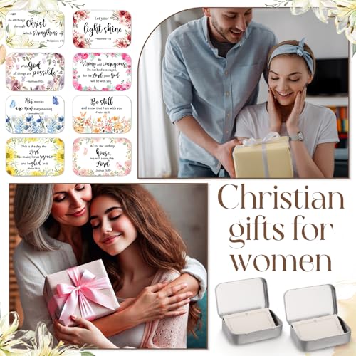 24 Prayer Boxes with 120 Prayer Cards 8 Floral Scripture Designs - style: Floral