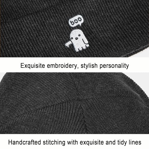 Cool Graphic Beanie for Men and Women - Black - color: Funny2