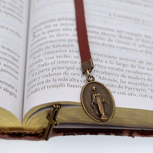 BLBMH Leather Bible Bookmark Catholic Cross Gifts Christian Book Mark -LB6 - color: Alb6