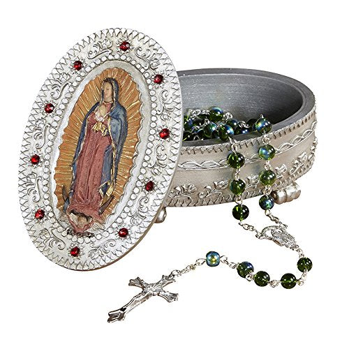 Our Lady of Guadalupe Rosary Box, 4 Inch