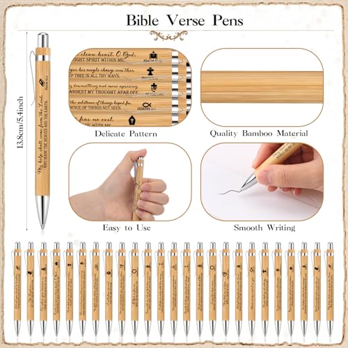 Feifeiya 100 Sets Christian Bookmarks with Pens, Bible Scripture Gifts