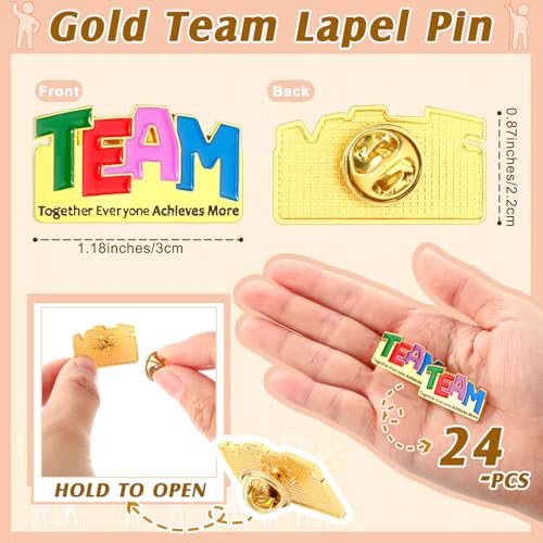 Landical 24 Pcs Team Pins Employee Appreciation Gifts Bulk Thank You Cards