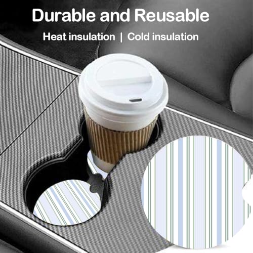 Ceramic Car Coasters – Absorbent Car Cup Holder Coaster Set for Women, Cute Aesthetic Car Accessories for Girls, 2 Pack (Ocean Depths) - color: Ocean Depths