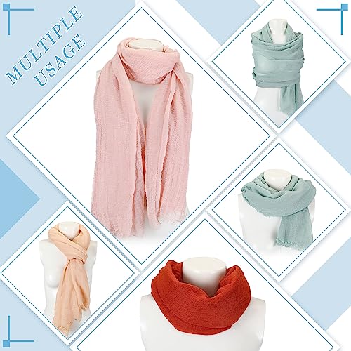 Geyoga 6 Pcs Women Scarf Shawl Hijab Scarves - color: Vivid Colors