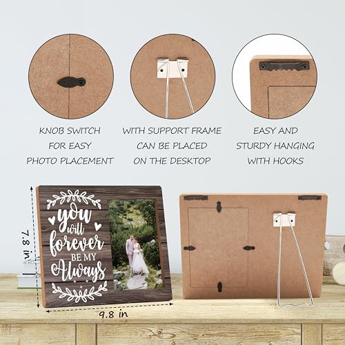 Couples Picture Frame Gift, You Will Forever Be My Always Frame Gifts for Women Men Couples Husband Wife Her Him, Love Valentine Gift for Girlfriend Boyfriend, Wedding Engaged Photo Frame -E(13) - color: Forever Be My Always