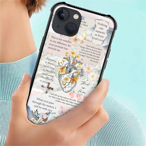 for iPhone 15 Case | Classic Slim Cover Design | Bible Verses Heart - color: Bible Verses Heart, size: iPhone 15