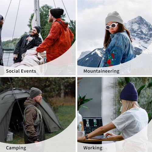 Embroidered Beanie Hat for Men Women - color: 4