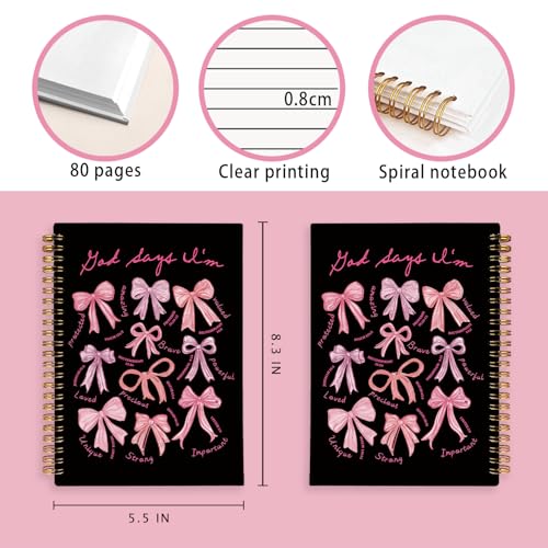 LIANGW God Says You Are Christian Bible Notebook Journal Gifts for Women - color: God Says I'm - Black