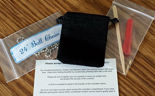 Pasco Specialty Products Set of TEN Classic Brushed Silver ANOINTING OIL HOLDER/Vial Necklaces with ENGRAVED BLESSING - Includes Velvet Pouches, Ball-Chains & Funnel