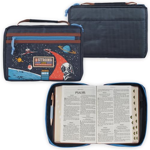 Christian Art Gifts Polyester Bible Cover Case: Be Strong Bible Verse - size: Small