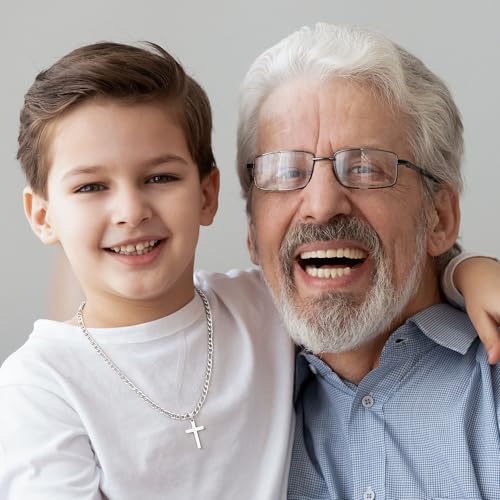 IEFLIFE Gifts for Son Men - Gifts for Son Grandson Boy Cross Necklaces - color: Grandson
