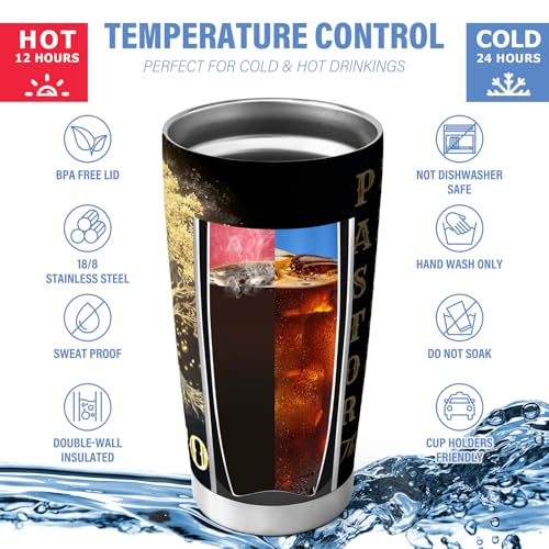 Christian Pastor Appreciation Gift – 20oz Stainless Steel Travel Mug with Lid – Inspirational Coffee Cup for Men or Women – Religious Christmas Gift (Pack of 1) - color: Black/Pastor Tree