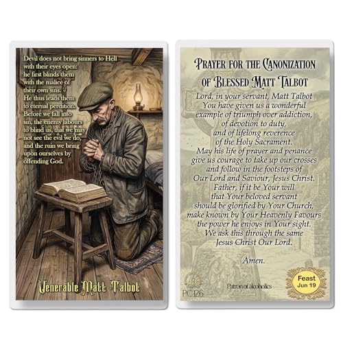 Blessed Matt Talbot Laminated Prayer Cards pack of 20