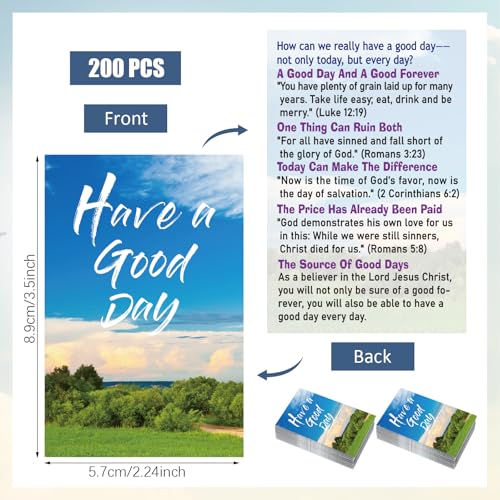200 Pcs Gospel Tracts Salvation Cards,Have a Good Day - style: Have A Good Day