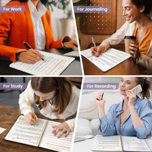 Taja Large Spiral Lined Journal for Women and Men, Notebook for Work - color: Z-Wild Bouquet