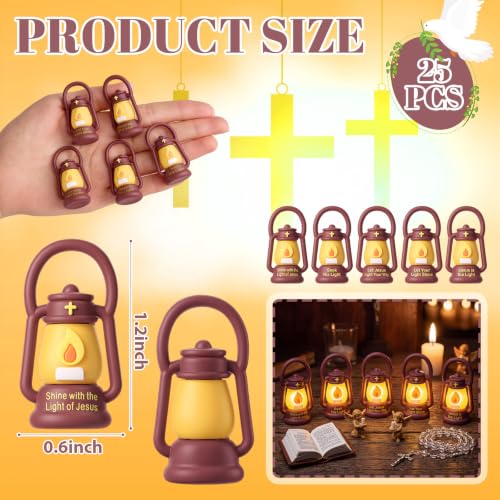 Halloscume 25 Pcs Jesus Lantern Figures Glow in Dark (Creative, Brown) - color: Brown, size: Creative